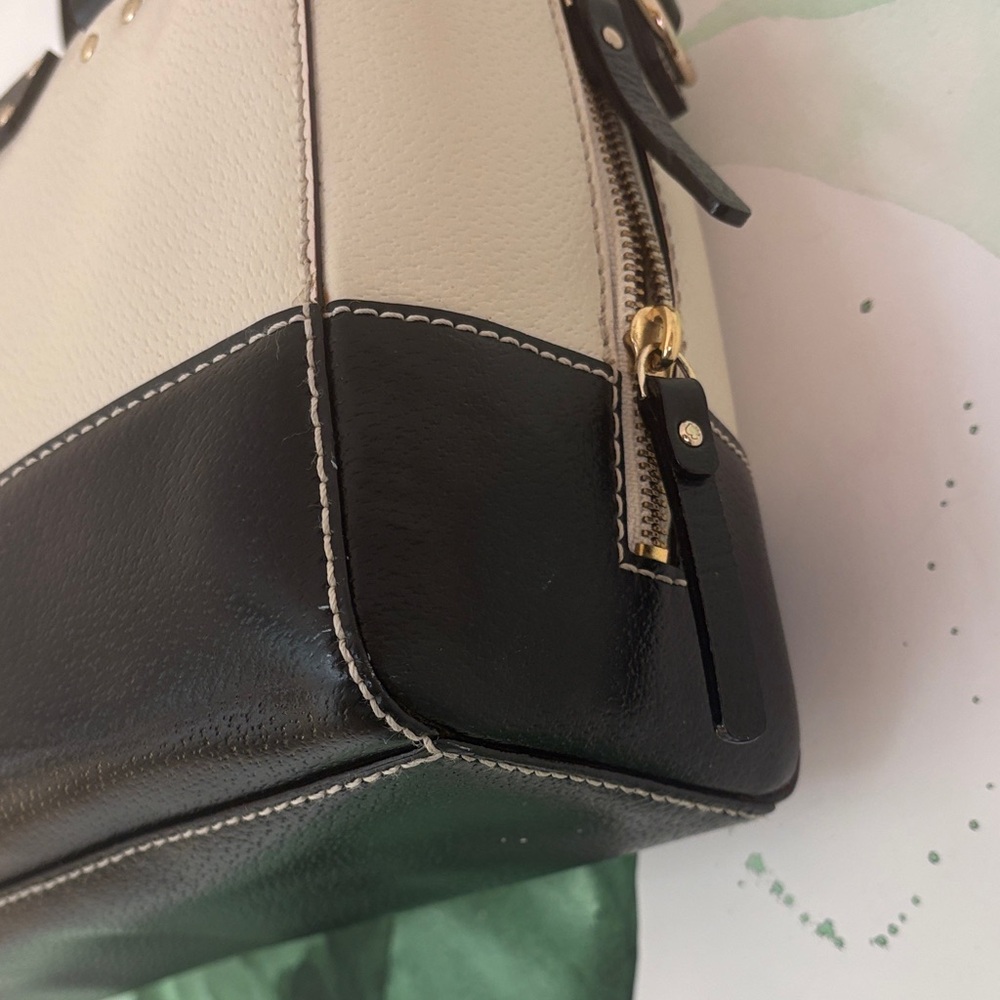 Kate Spade New York Two-Tone Satchel Bag – Black & Cream - Picture 3 of 15